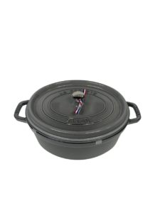 STAUB Öntöttvas főzőedény, zománcozott, 31 cm/5,4 liter, Cocotte Ovale grafitszürke