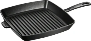 STAUB öntöttvas grill serpenyő szögletes, 26x26 cm (25)