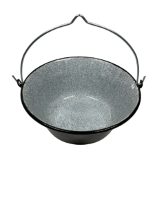 Gulyásbogrács zománcozott .minőségi, vastag falú. 16 literes