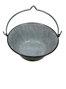 Gulyásbogrács zománcozott .minőségi, vastag falú. 20 literes