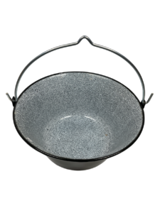 Gulyásbogrács zománcozott .minőségi, vastag falú.25 literes