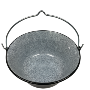 Gulyásbogrács zománcozott .minőségi, vastag falú. 30 literes