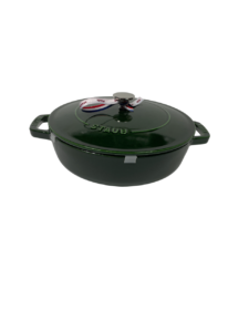 STAUB öntöttvas serpenyő, öntöttvas fedővel 24 cm átmérőjű, Bazsalikom zöld (40)