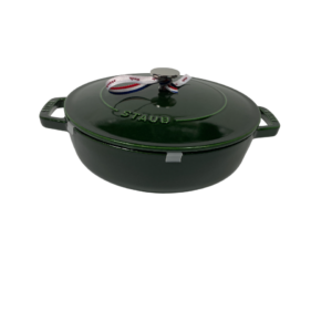 STAUB öntöttvas serpenyő, öntöttvas fedővel 24 cm átmérőjű, Bazsalikom zöld (40)