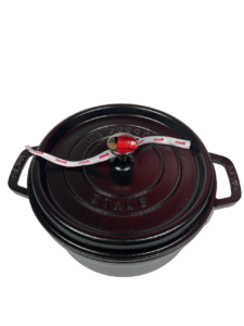 STAUB Öntöttvas főzőedény, zománcozott, 24 cm/3,7 liter, Cocotte Ronde kerek, fekete (50)