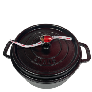 STAUB Öntöttvas főzőedény, zománcozott, 24 cm/3,7 liter, Cocotte Ronde kerek, fekete (50)