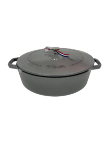 STAUB Öntöttvas főzőedény, zománcozott, 31 cm/5,6 liter, Cocotte Ovale Gafitszürke színű /49/